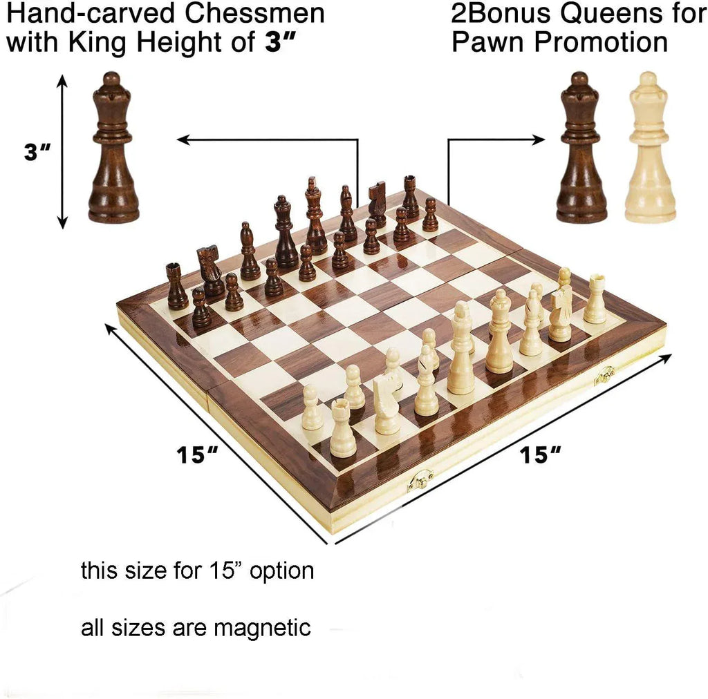 Handcrafted Walnut Maple Wooden Chess Set With Storage Box - World Gifts