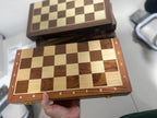 Handcrafted Walnut Maple Wooden Chess Set With Storage Box - World Gifts