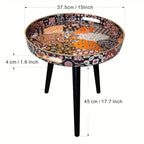 Boho-Chic Blue Coffee Table with Tray - World Gifts