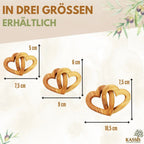 Olive wood connected hearts, a beautiful gift for weddings, engagements, anniversaries, and Valentine's Day. - World Gifts